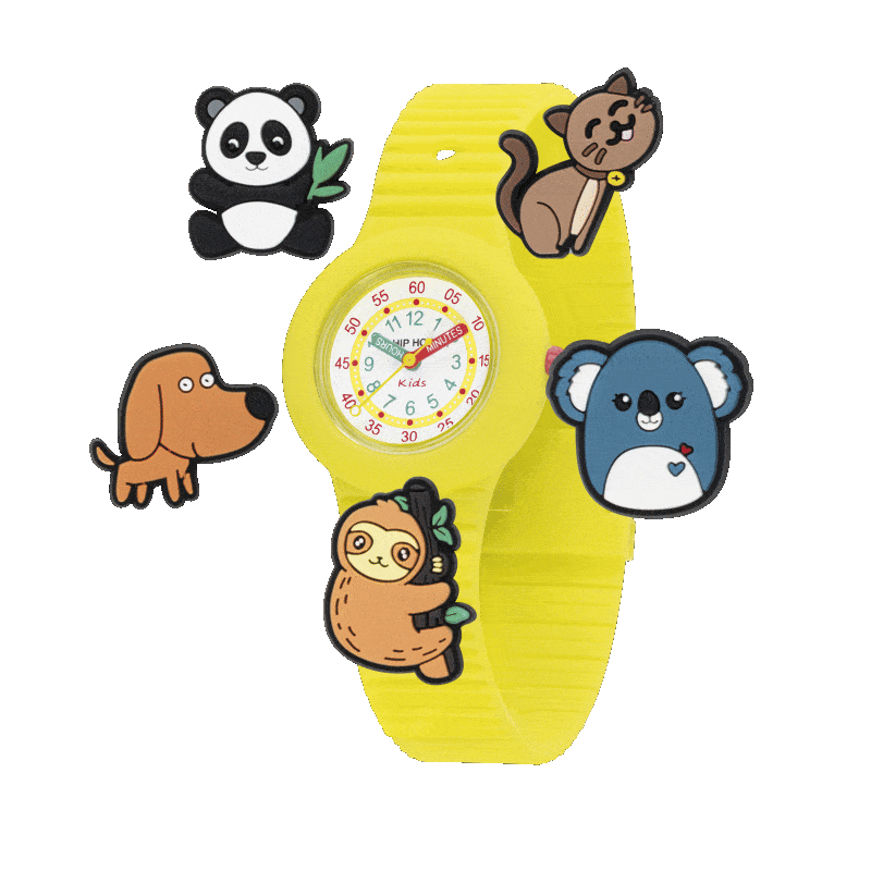 09 puppies yellow 1 optimized - Hip Hop Watches - Orologi in Silicone